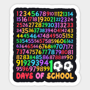 100Th Day Of School Teacher Kids 100 Days Math Numbers Sticker